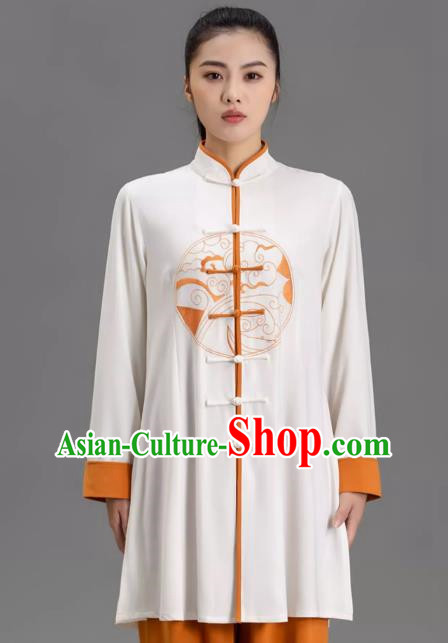 Tai Chi Clothing Fashion Design Performance Clothing Contrast Color Matching Suit Chinese Style Long Section