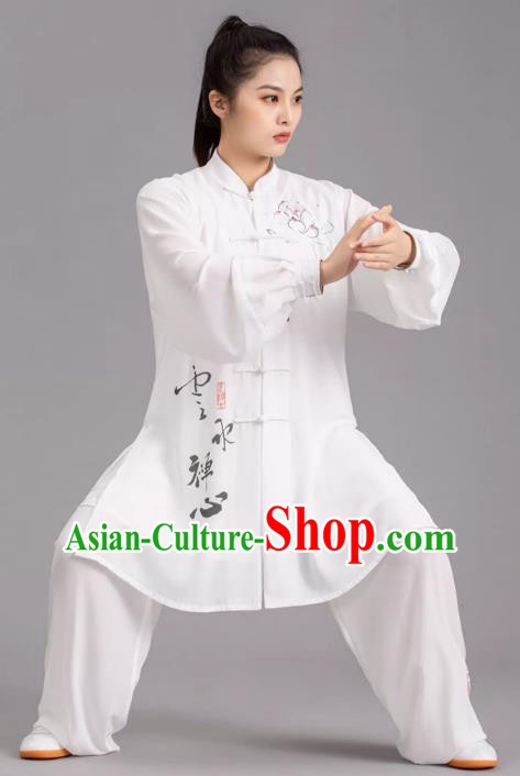 Tai Chi Clothes Competition Practice Loose Silk Hemp Elegant Martial Arts Morning Exercise Men And Women