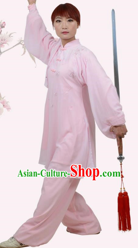 Tai Chi Clothing Women Summer Embroidery Practice Clothing Performance Competition Clothing Practice Martial Arts Martial Arts Clothing