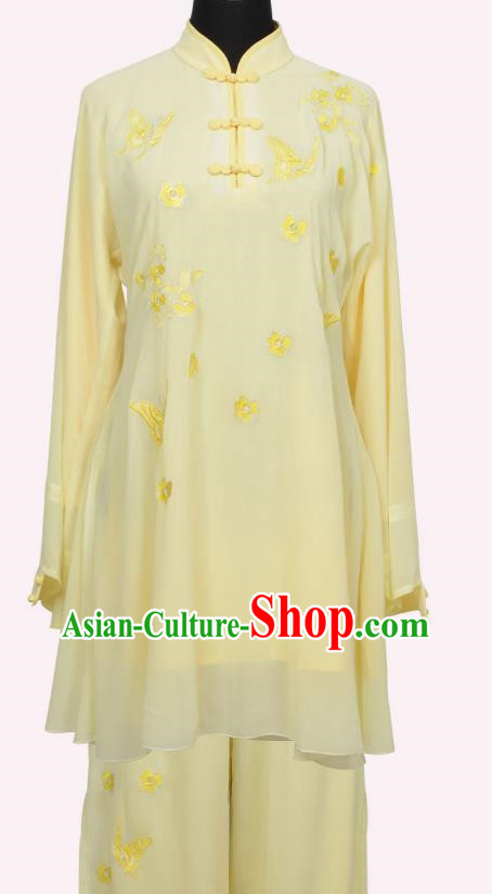 Tai Chi Clothing Women Summer Embroidery Practice Clothing Performance Competition Clothing Practice Martial Arts Martial Arts Clothing