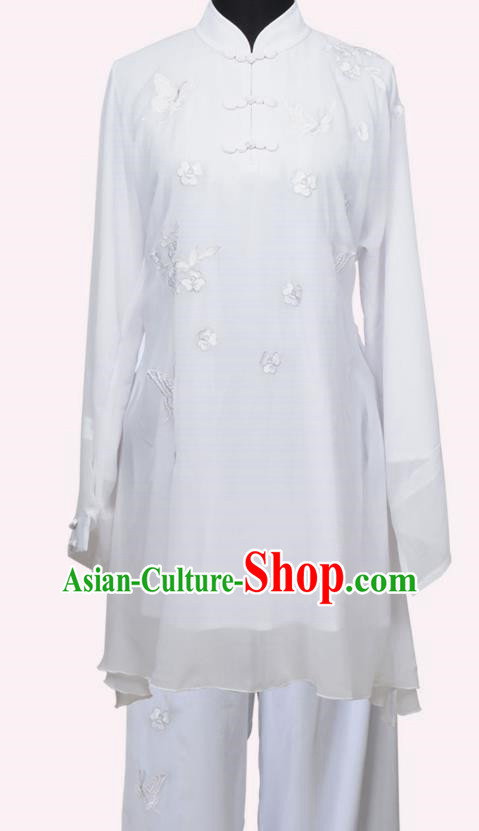 Tai Chi Clothing Women Summer Embroidery Practice Clothing Performance Competition Clothing Practice Martial Arts Martial Arts Clothing