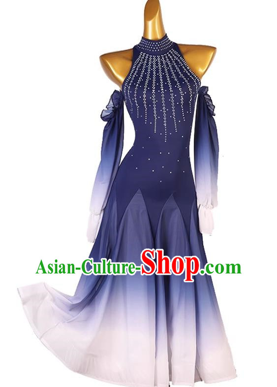 National Standard Dance Modern Dance Dress New Dress High End Performance Competition Suit Waltz Ballroom Dance Suit With Diamonds