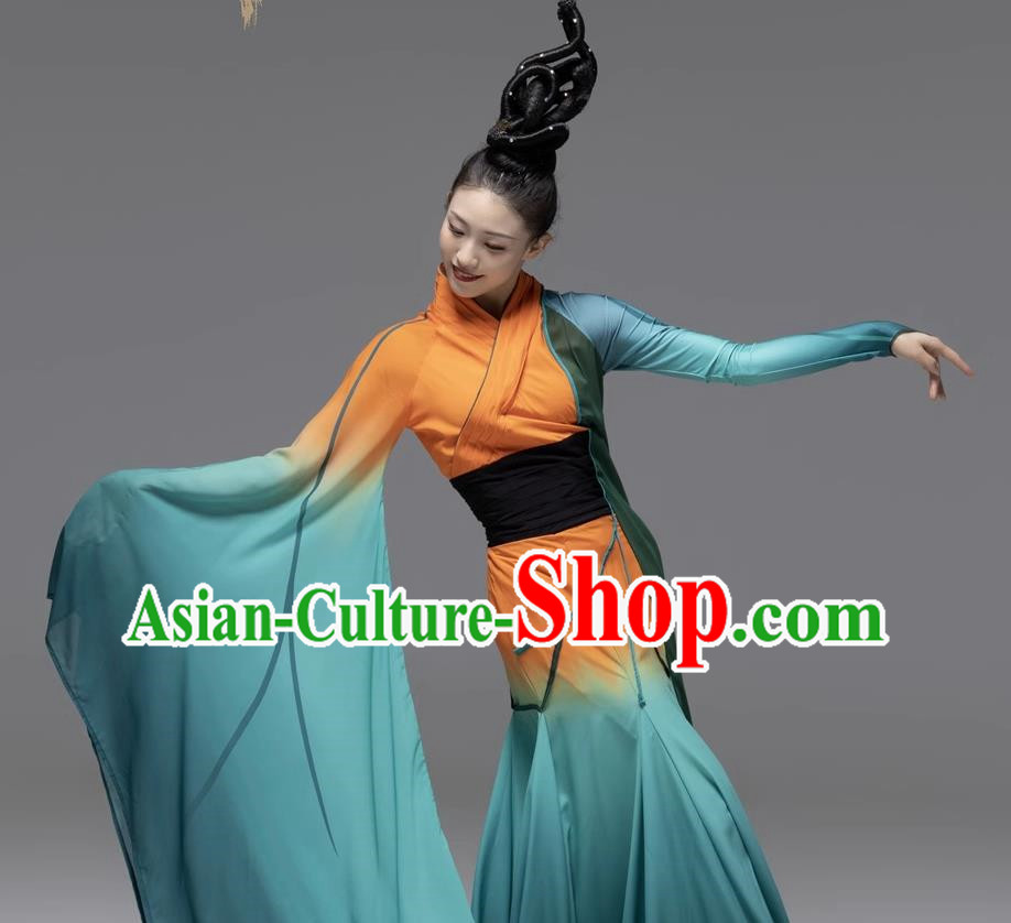 Classical Dance Wide Sleeve Clothing Chinese Style Examination Han And Tang Costume Performance Clothing