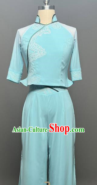 Spring Festival Gala Dingbu Bridge Dance Performance Costume Water Clear Women Group Dance Classical Dance Chinese Style