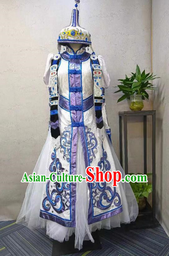 Female Mongolian Clothing Inner Mongolia Singer Mongolian Clothing Rental Atmosphere Mongolian Clothing Long Skirt
