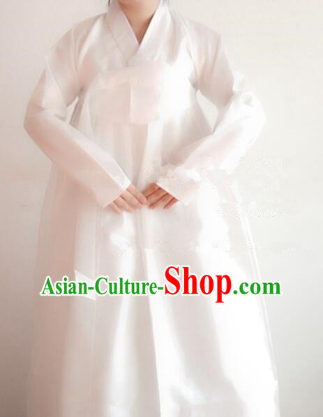 Korean Traditional Costume White Dance Fashion Female Hanbok