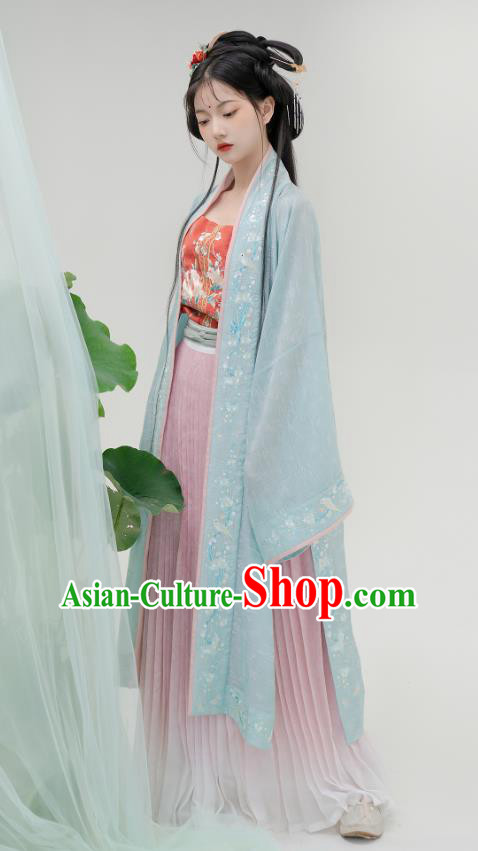 China Ancient Noble Lady Dresses Traditional Costumes Silk Hanfu Song Dynasty Royal Princess Clothing Complete Set