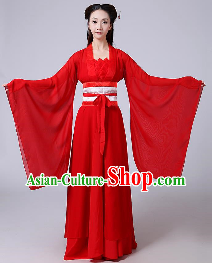 Heroine Little Dragon Girl White Liu Yifei Ancient Costume Seven Fairies Costume