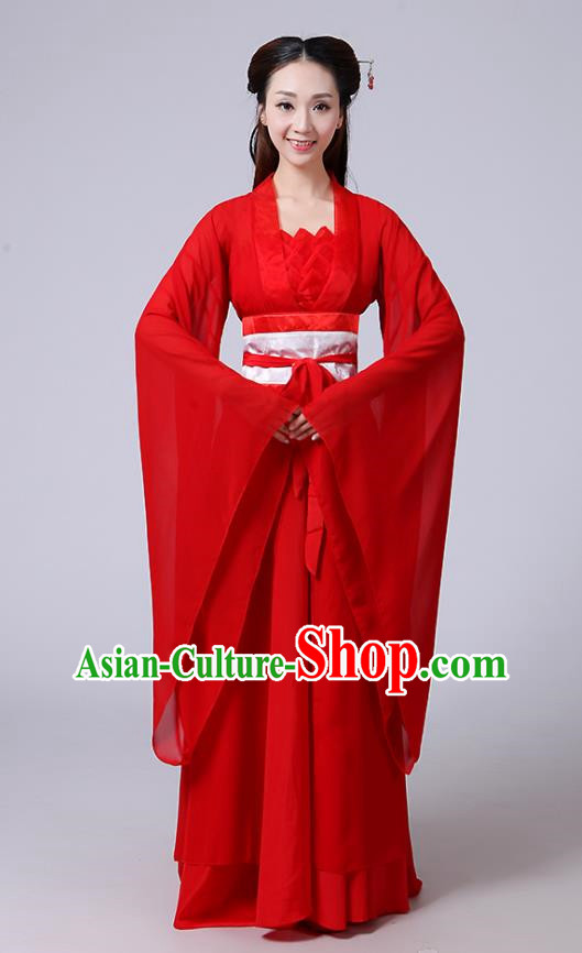 Heroine Little Dragon Girl White Liu Yifei Ancient Costume Seven Fairies Costume
