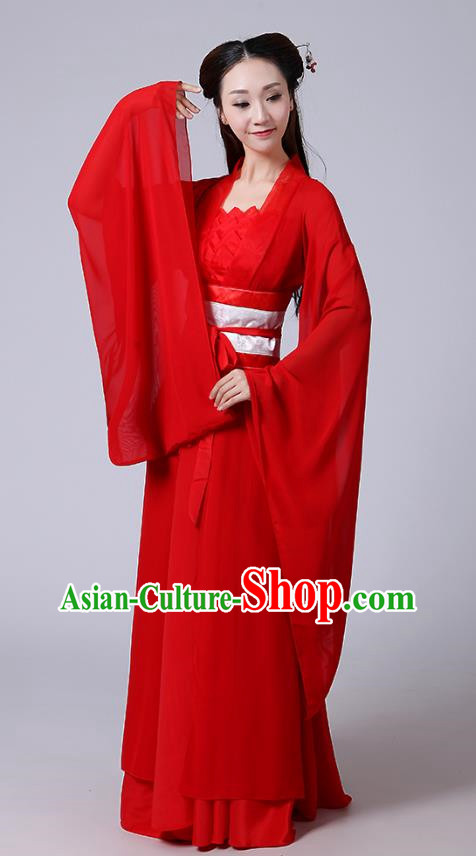 Heroine Little Dragon Girl White Liu Yifei Ancient Costume Seven Fairies Costume