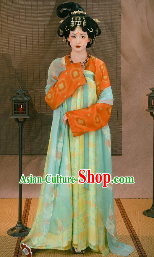 Chinese Woman Hanfu Tang Dynasty Court Empress Clothing Ancient Palace Dress Costume