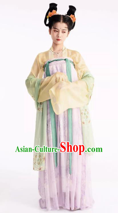 Chinese Ruqun Woman Hanfu Tang Dynasty Court Lady Clothing Ancient Princess Dress Costumes