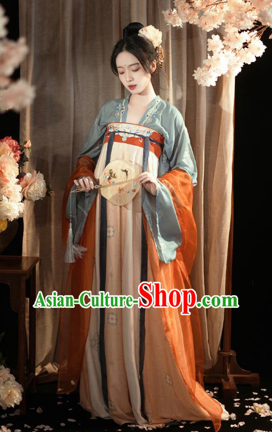 Chinese Ancient Princess Dress Costumes Woman Ruqun Traditional Hanfu Tang Dynasty Palace Lady Clothing
