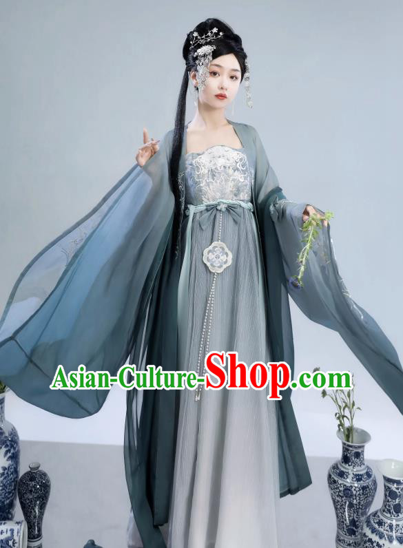 Chinese Tang Dynasty Royal Princess Costumes Traditional Woman Hanfu Dresses Ancient Goddess Clothing Complete Set