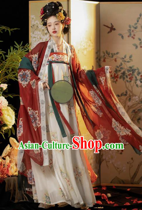Ancient China Empress Costumes Court Woman Hanfu Dress Tang Dynasty Palace Princess Clothing