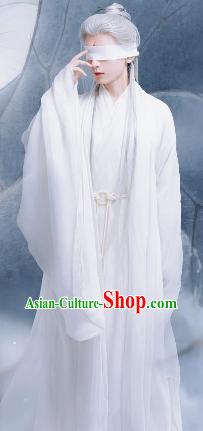China Ancient TV Series King White Clothing Drama Immortal Samsara Lord Ying Yuan Garment Costumes