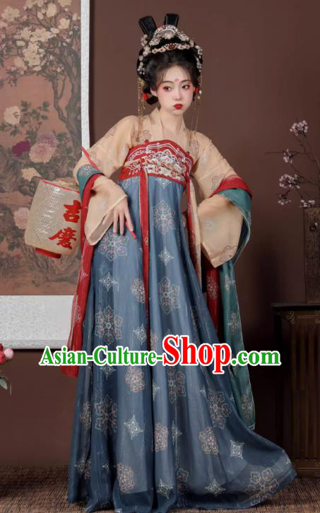China Ancient Palace Lady Dresses Tang Dynasty Princess Clothing Traditional Hanfu Ruqun Woman Costume