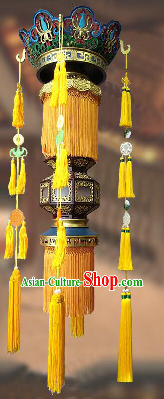 Chinese Handmade Ceiling Lantern Classical Temple Palace Lantern Traditional Floor Lamp