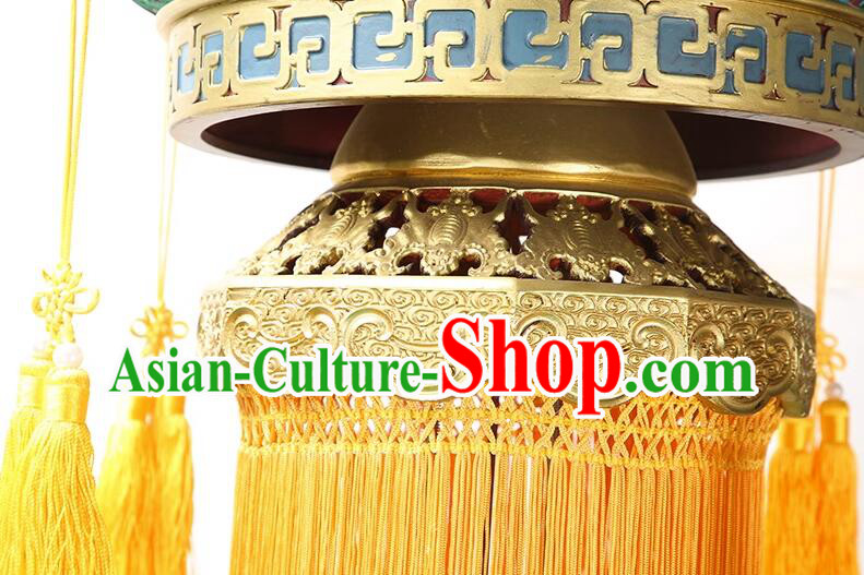 Chinese Handmade Ceiling Lantern Classical Temple Palace Lantern Traditional Floor Lamp
