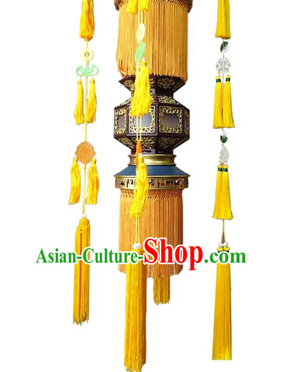 Chinese Handmade Ceiling Lantern Classical Temple Palace Lantern Traditional Floor Lamp