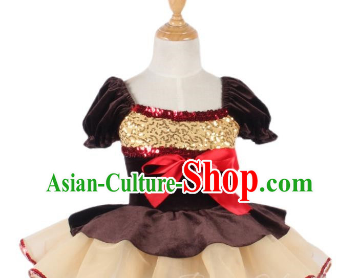 Children Sequined Gauze Skirt Ballet Dance Skirt Princess Skirt Stage Performance Costume Costume