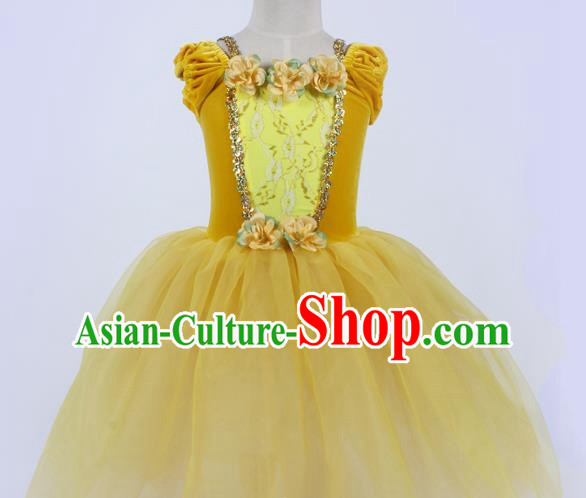 Children Sequined Gauze Skirt Ballet Dance Skirt Long Section Self Cultivation Princess Dress Performance Stage Outfit