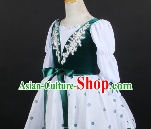 Children Spring And Autumn Long Sleeved Gauze Skirt Ballet Dance Skirt Performance Costume Stage Costume