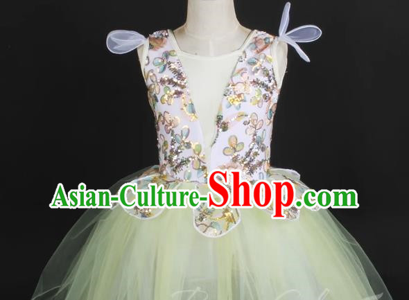 Children Gauze Skirt Girls Ballet Dance Skirt Performance Costume Stage Dress Princess Dress