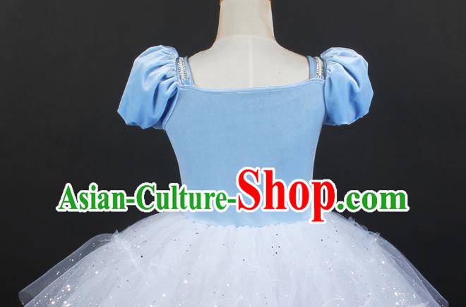 Children Gauze Skirt Puff Sleeve Tutu Skirt Stage Costume Performance Costume