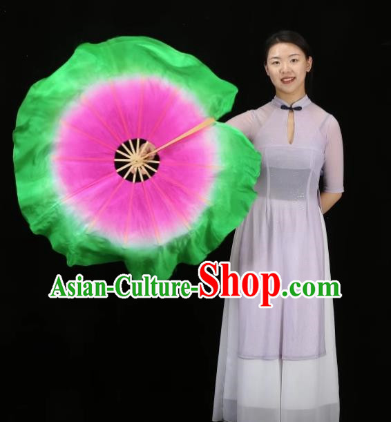 Chanting Lotus Dance Fan Round Fan Classical Dance Flower Fan In The Rain Special Art Test Twisting Northeast Big Yangko Fan