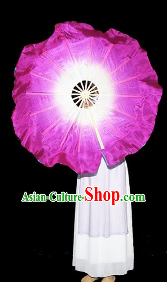 Chanting Lotus Dance Fan Round Fan Classical Dance Flower Fan In The Rain Special Art Test Twisting Northeast Big Yangko Fan