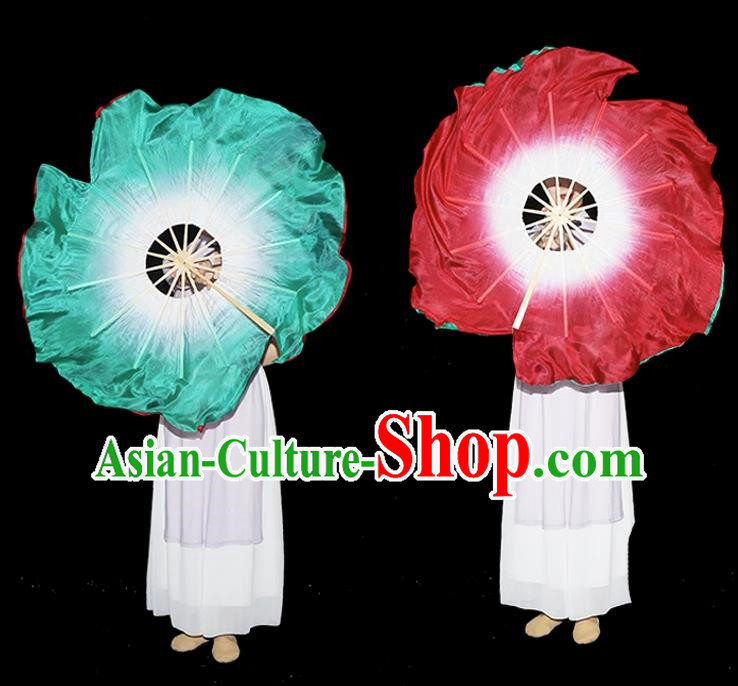 Chanting Lotus Dance Fan Round Fan Classical Dance Flower Fan In The Rain Special Art Test Twisting Northeast Big Yangko Fan