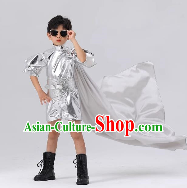 Boys Metaverse Technology Style Chasing Light Teenager Models Catwalk Fashion Children Car Models Show Trendy Clothes