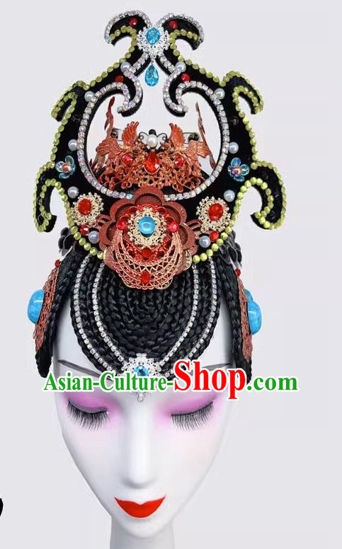 Classical Dunhuang Dance Head Plays A Performance Wig Hair Accessories Dream Back To Kucha Flying A Whole Set Of Hair Temples Ethnic Style