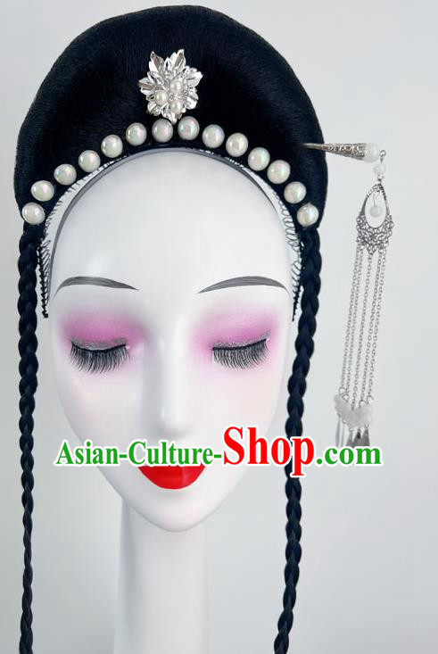 Chinese Classical Dance Headdress Caiwei Confucian Dance Drama Hair Comb Performance Costume Hair Ornament Hanfu Headdress Wig Bag Performance Headdress
