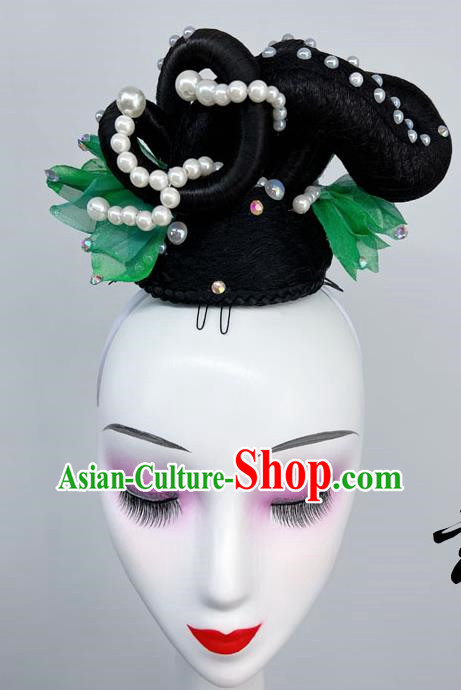 Chinese Classical Dance Performance Repertoire Drunk Qingbo Dance Headdress Art Examination Performance Hair Decoration Wig