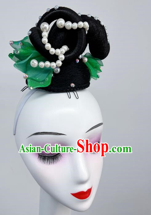 Chinese Classical Dance Performance Repertoire Drunk Qingbo Dance Headdress Art Examination Performance Hair Decoration Wig