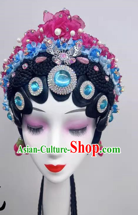 Chinese Dance National Style Opera Headdress Dance Headdress Wig Spring Boudoir Dream National Dance Art Examination Performance Headdress