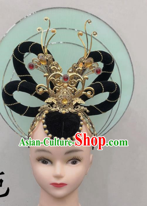 Dunhuang Dance Headdress Flying Classical Performance Lotte Silk Road Performance Headdress National Dance Art Examination Headwear
