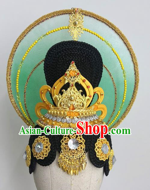Chinese Classical Dance Dunhuang Dance Headdress Kaling Pinga Flying Performance Performance Headdress Retro Buddha Aperture Hair Ornament
