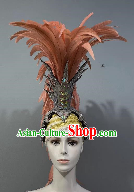 Mahogany Prologue Show Show Feather Headdress Dance Team Samba Costumes Mardi Gras Halloween