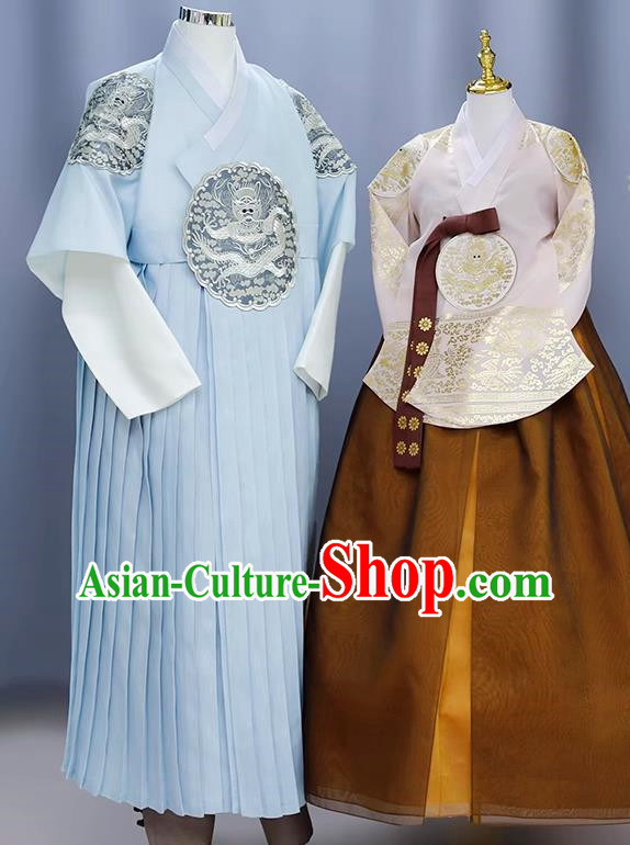 Bride And Groom Wedding Couple Bronzing Hanbok Wedding Toast Dress Prince And Princess Costume