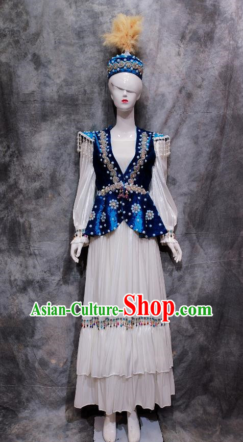 Kazakh Traditional Costumes Kazakhstan Costumes Ethnic Minorities Catwalk Show Costumes