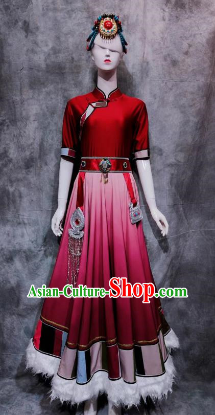 Tibetan Dance Costume Art Examination Performance Repertoire Zhuanshan Performance Costume