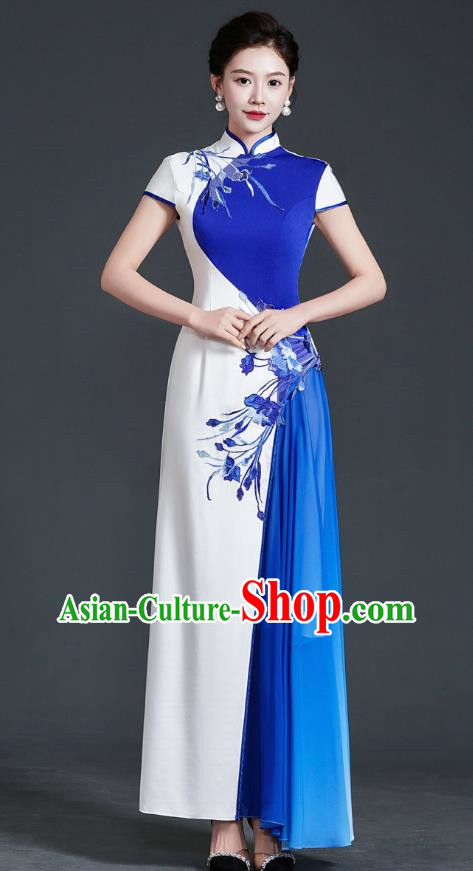 Top Catwalk Cheongsam Evening Dress Young Annual Meeting Model Team Temperament Costume