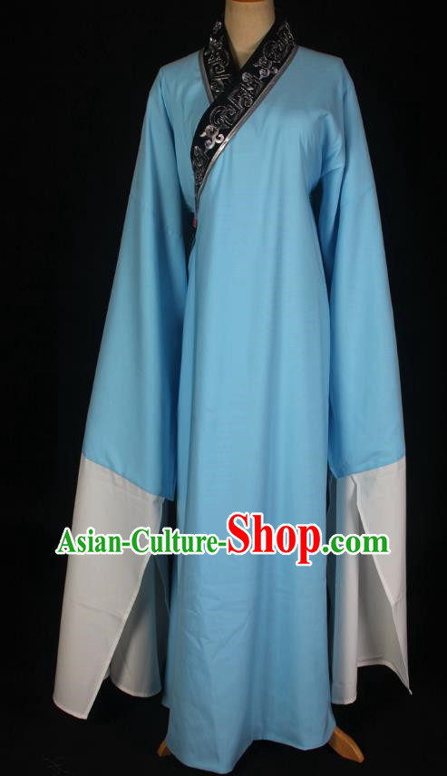 Light Blue Peking Opera Niche Clothes Poor Scholar Jacket Opera Costume Yue Opera Pearl Tower Bong Tang Huangmei Opera