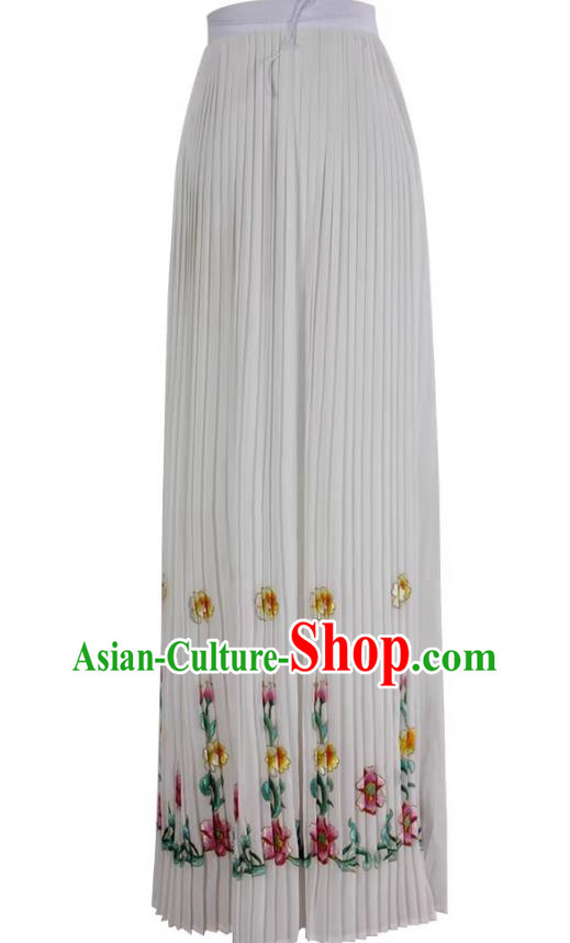 Pleated Skirt Shaoxing Opera Beijing Opera Kunqu Opera Huadan Miss Xiaodan Embroidered Skirt