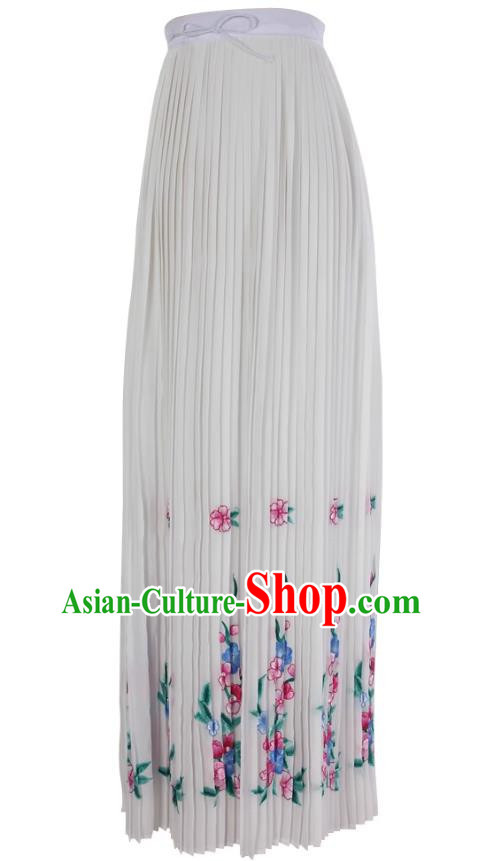 Pleated Skirt Shaoxing Opera Beijing Opera Kunqu Opera Huadan Miss Xiaodan Embroidered Skirt