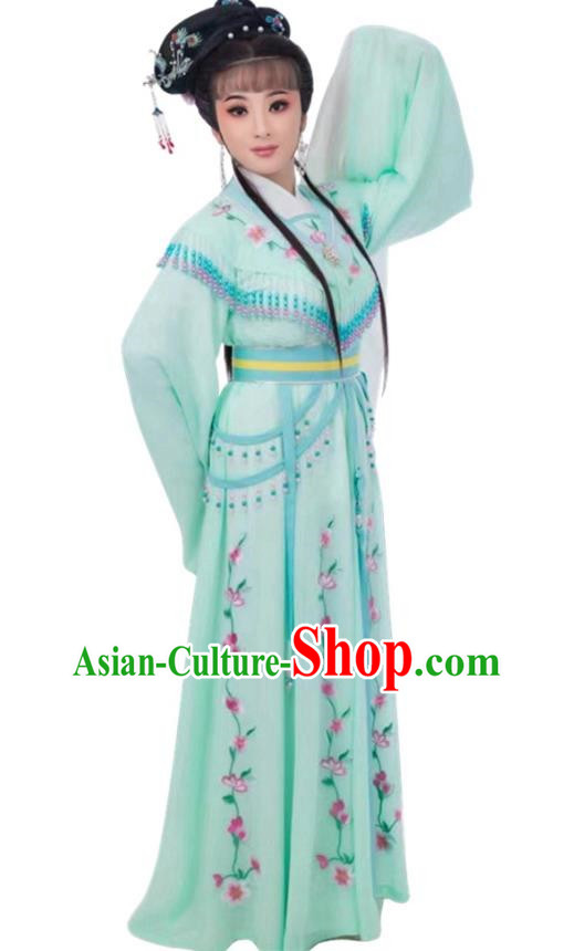 Green Huadan Costume Yue Opera Miss Xiaodan Costume Chinese Style Ancient Costume