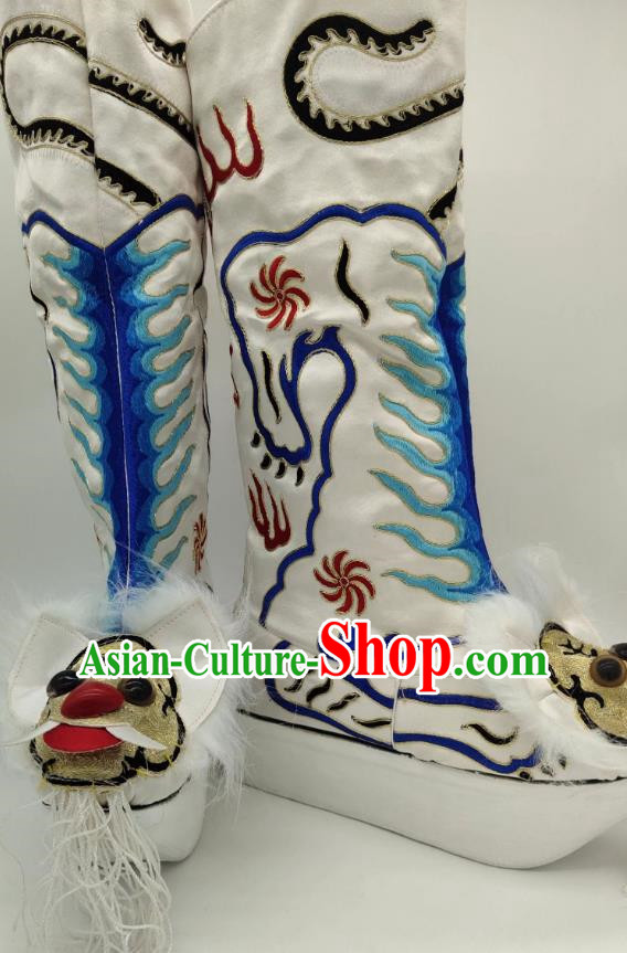 White Tiger Boots Wusheng Boots Opera Shoes Melaleuca Soles